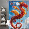 Balloon Dragon Shower Curtain, Bathroom Decorative Shower Curtain, Waterproof Shower Curtain with Hooks