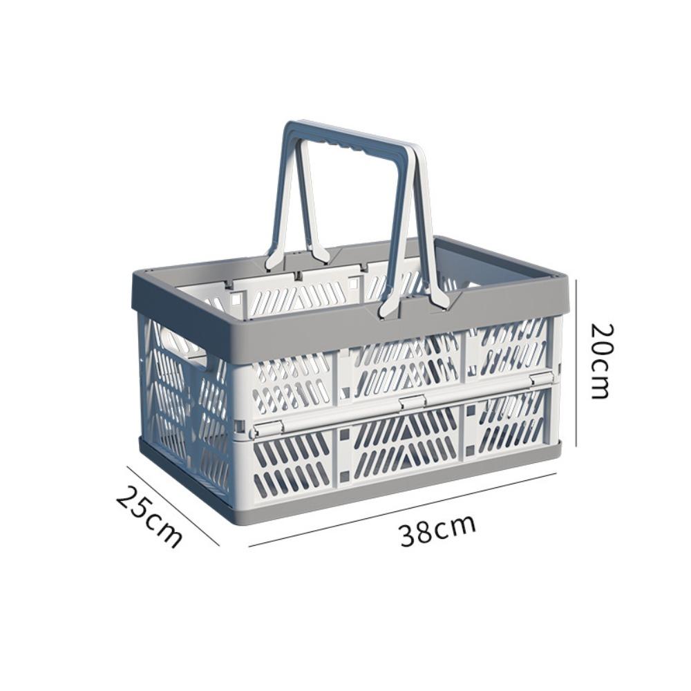 with Handle Outdoor Picnic Basket Plastic Camping Storage Basket  For Kitchen and Camping