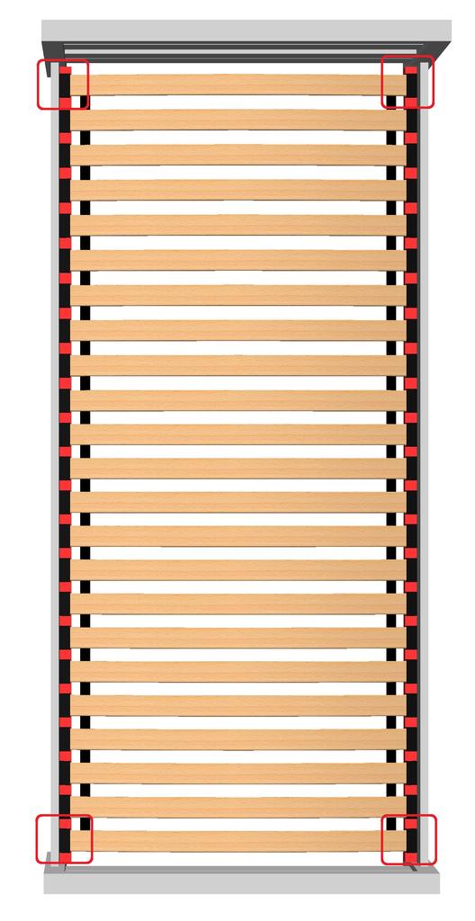 Frame Made Of Spring Slats Flex 200X60 (17 Slats)