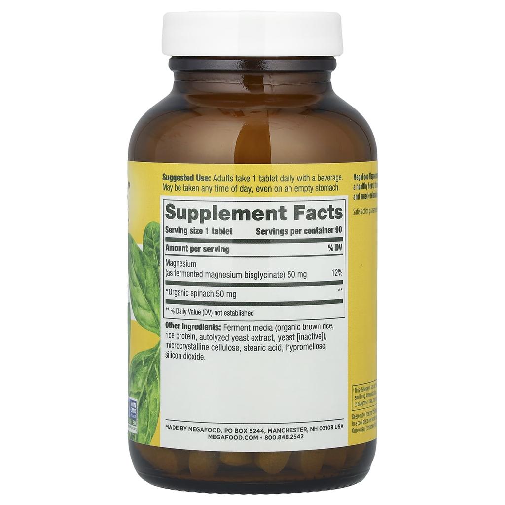 MegaFood Magnesium, 90 Tablets