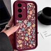 Матовый чехол со свежим цветочным принтом для Samsung S26 S25 Ultra S24 FE S23 S22 A16 A55 A15 A35 A56 A36 A54 A34 A14 A17 A27 A37 A57 Мягкий противоударный чехол для телефона