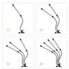 USB-свет для выращивания растений, солнечный свет, белый, полный спектр, угол освещения, регулируемый настольный зажим для выращивания
