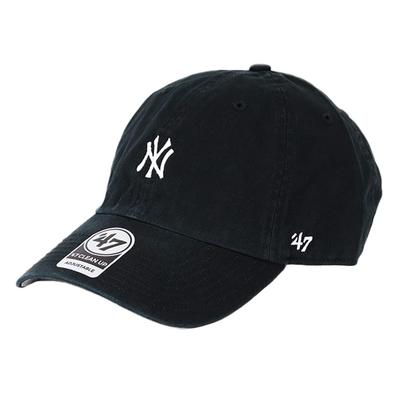 '47 Brand Кепка New York Yankees CLEAN UP - Мини-логотип Черная Регулируемая Кепка-папа
