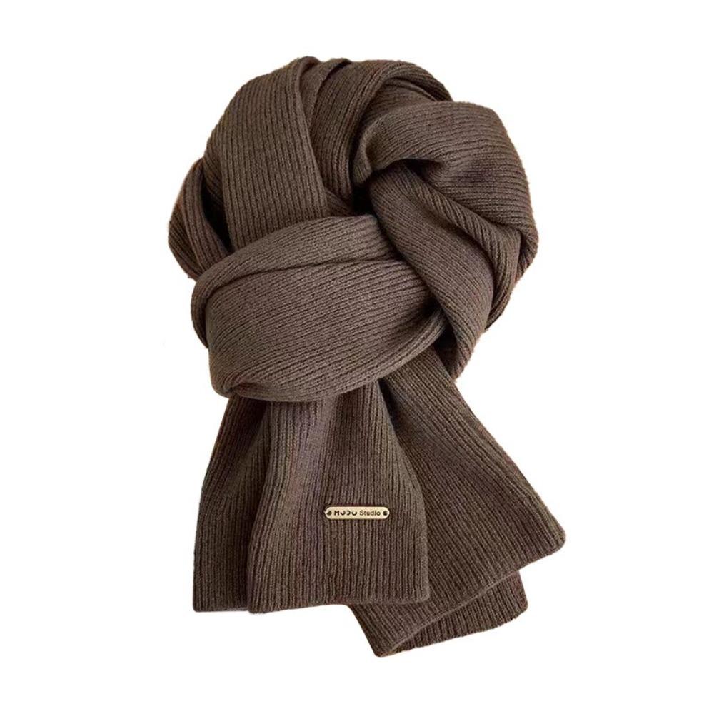 Woolen Cross Scarf Thicken Neck Scarf Winter Warm Knit Scarf Girls
