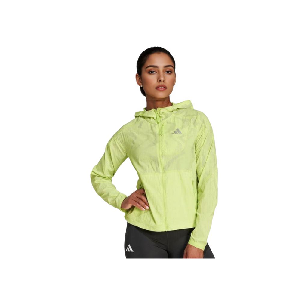 adidas SS25 Бег Спорт Тренировки Повседневная куртка Женская куртка Зеленая JP3820