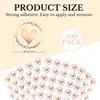 100pcs Clear Bronzing Heart Stickers 1.26 Inch Round Envelope Sealing Label for Wedding Party Invitation Card Gift Decor Tags