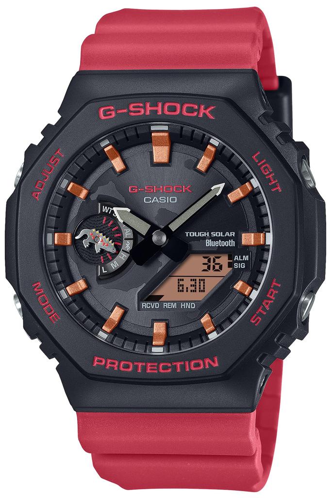 Watch Darwin Foundation Collaboration Model Bluetooth Equipped with Tough Solar Biomass Plastic Red [Casio] G-Shock [Charles GA-B2100CD-1A4JR Men's