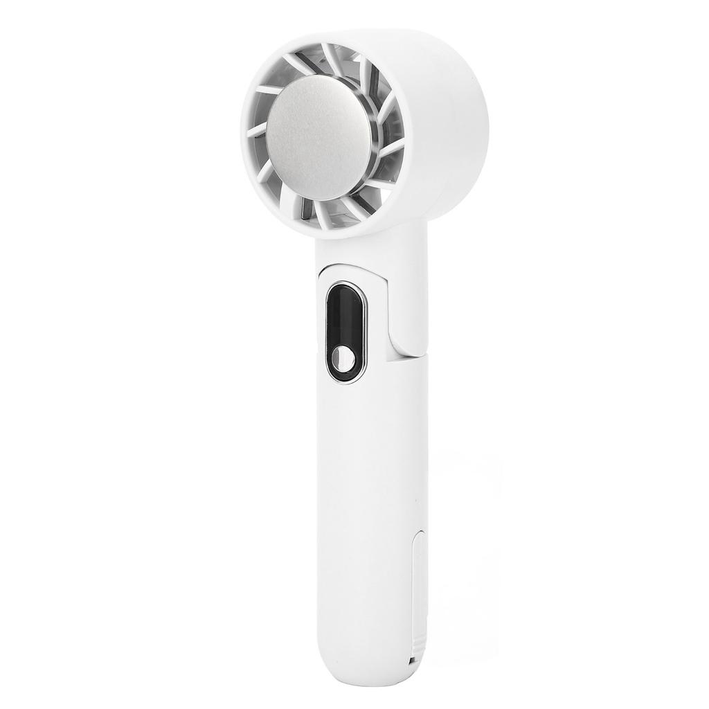 Handheld Cooling Fan 5 Speed Levels Adjustable USB Charging Portable Small Pocket Fan White