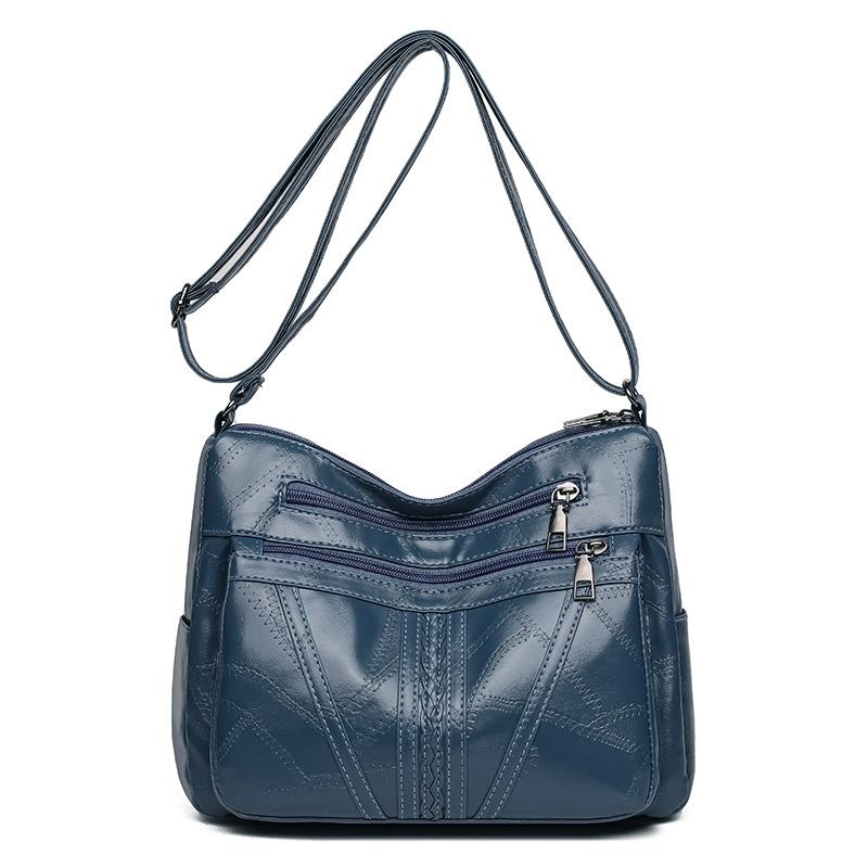 Mom Bag Fashion Braided Ladies Crossbody Bag All Soft Leather Single Shoulder Crossbody Bag