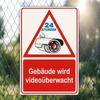 Red White Warning Aluminum Metal Sign Industrial Decor D Flat Office Wall Art
