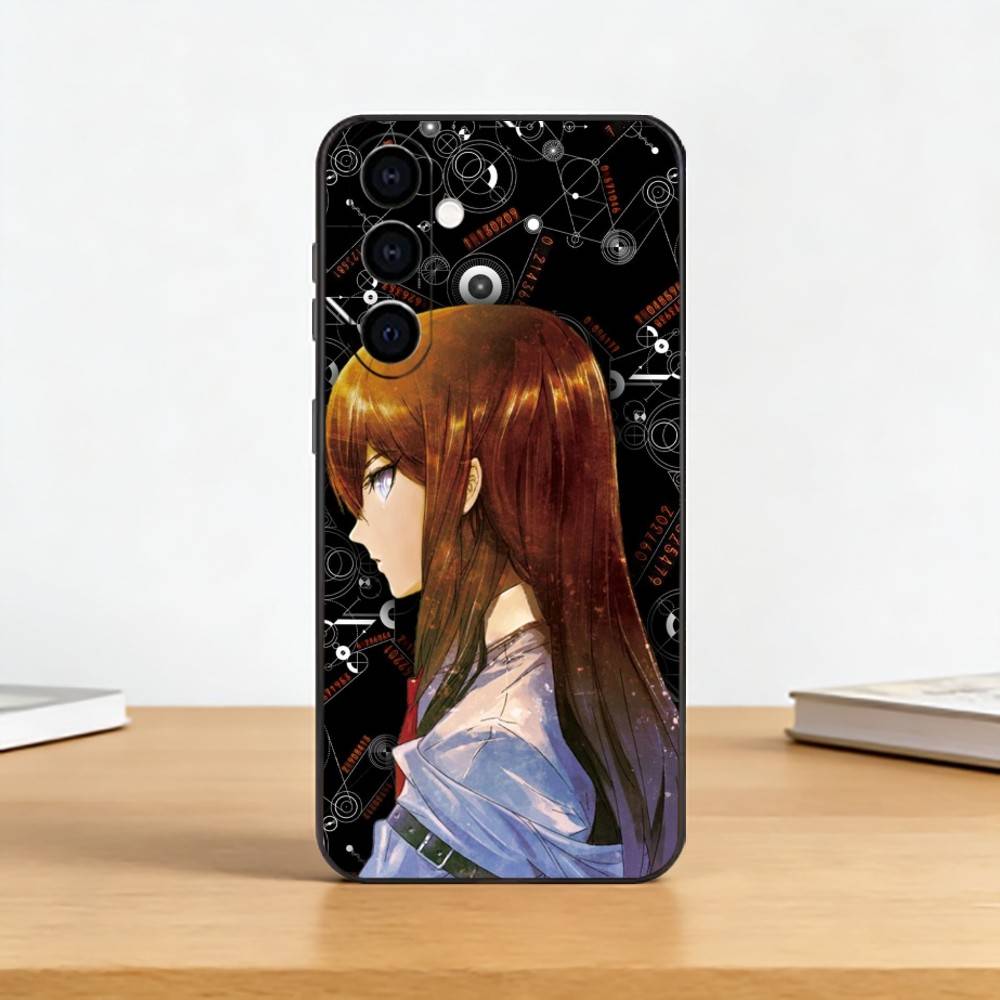 Чехол для телефона с аниме Steins Gate для Samsung Galaxy A73, A72, A71, A70, A53, A52, A51, Мягкий силиконовый черный чехол