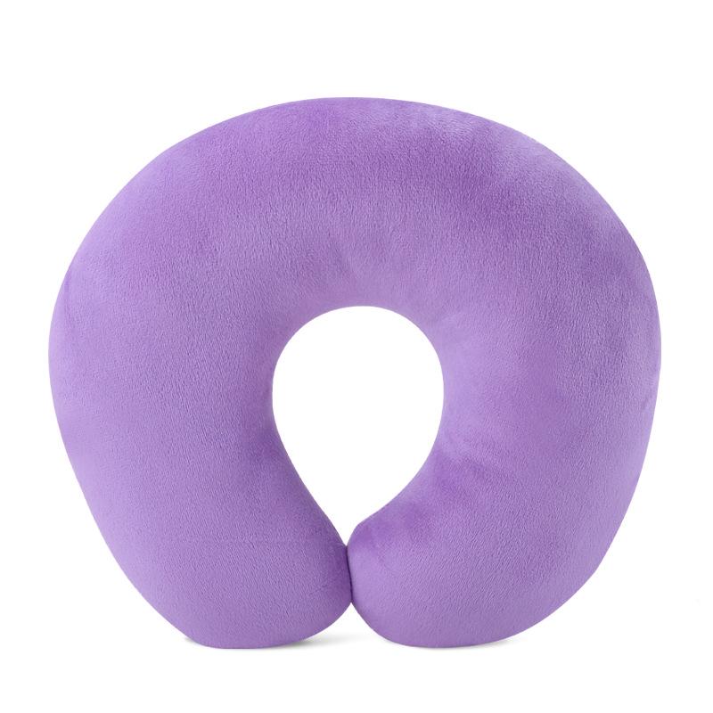 Подушка для путешествий U-образной формы из бархата для поддержки шеи