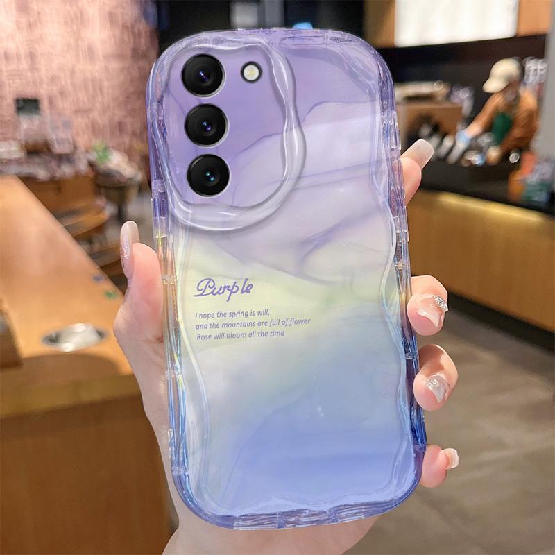 Фиолетовый смешивающий чехол для Samsung Galaxy S25 S24 S23 S22 S21 Ultra Plus S20 FE A73 A72 A71 A56 A55 A54 5G A52 A52S A51 4G