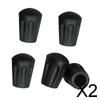 2x5pcs Tips Walking Stick Cover Protector Climbing Gear D 30mm , Black, 2 Pcs