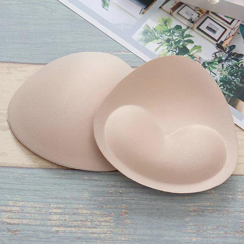 1 Pair Summer Swimsuit Padding Inserts Sponge Foam Bra Pads Women Chest Cups Breast Bra Bikini Inserts Chest Pad 2 Colors