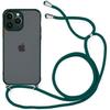 Case for iPhone 13 Pro Max - PROSHOP - Semi-Transparent - Shockproof Protection - Night Green - With Chain