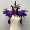 Punk Feather Shawl Natural Feather Fake Collar Luxury Feather Shoulder Cape  Cosplay