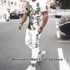 New Summer Men's Trousers Tracksuit Set Sportwear 3d Print Short Sleeve T Shirt+long Pants 2 Piece Suit Men Outfits Clothes