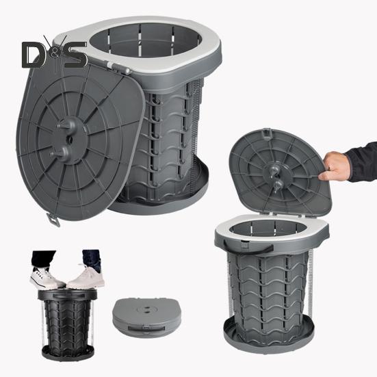 Выдвижной портативный туалет с большой грузоподъемностью, регулируемой высотой, портативный туалет для кемпинга, для использования в чрезвычайных ситуациях