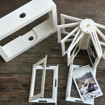 Держатель для фотокарточек с 12 карманами, 3D-вращающийся, защитный, простой в установке, фотоальбом с вращающимися страницами, многоцелевой