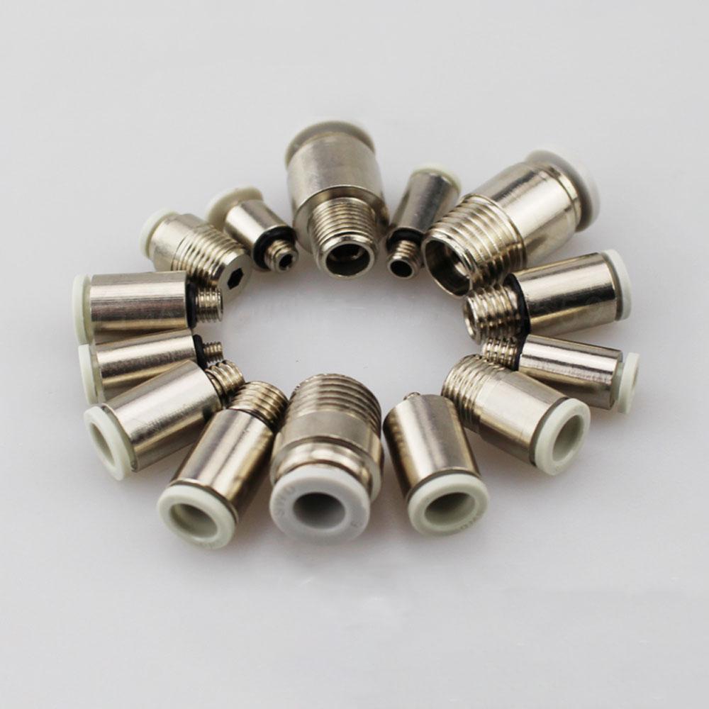 PC M3/4/5/6/8 1/8" 1/4" 3/8" BSP x 3 4 6 8 10 мм Трубка Латунь Пневматические Фитинги Быстроразъемное Соединение Для Цилиндра Компрессора