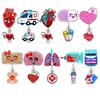 Unisex ID Name Cards Holders Retractable Badge Reel Cartoon Hospital Medical Icons Lovely Nurse Doctor Clip Brooches Keychains