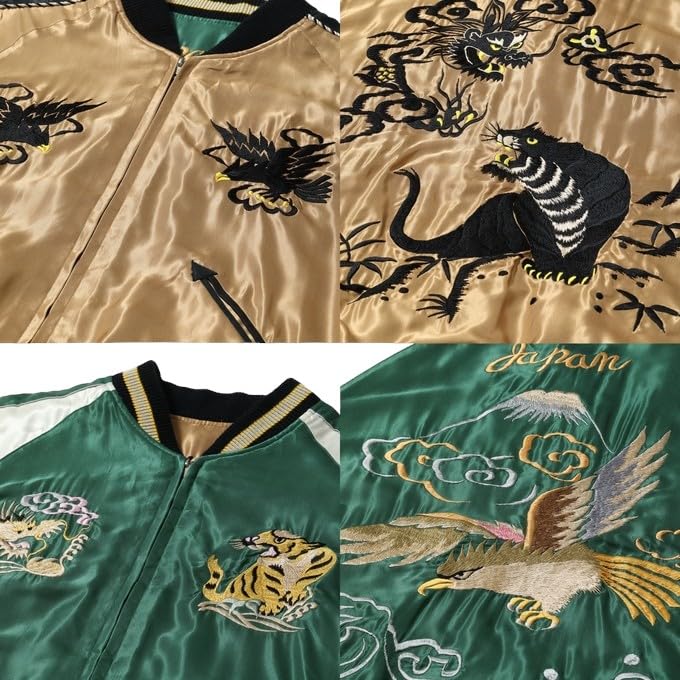 Куртка-сувенир Tailor Toyo из ацетата Сукаджан ОРЁЛ Taylor Toyo TT15542-137 ДРАКОН×ТИГР × (XXXL)