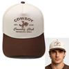 COWBOY Truck Driver Hat Horse Embroidery Retro Camouflage Color Matching Baseball Cap European and American Men's and Women's Casual Hat