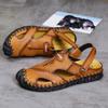 38-48 Summer Men's Large Size Leather Beach Sandals