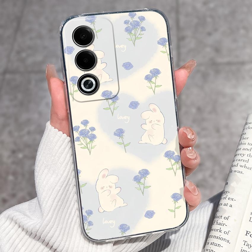Роскошный противоударный чехол для телефона Oppo A3 A5 A1 Pro A3x AX5 AX5s A7 A8 Ace2 с милыми цветочными узорами, прозрачная защита из ТПУ, задняя крышка для корпуса Oppo