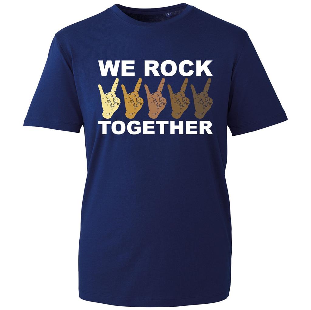 We Rock Together T-Shirt, Friendship Statement Unity Peace Sign Logo Unisex Tee Unisex T-Shirt