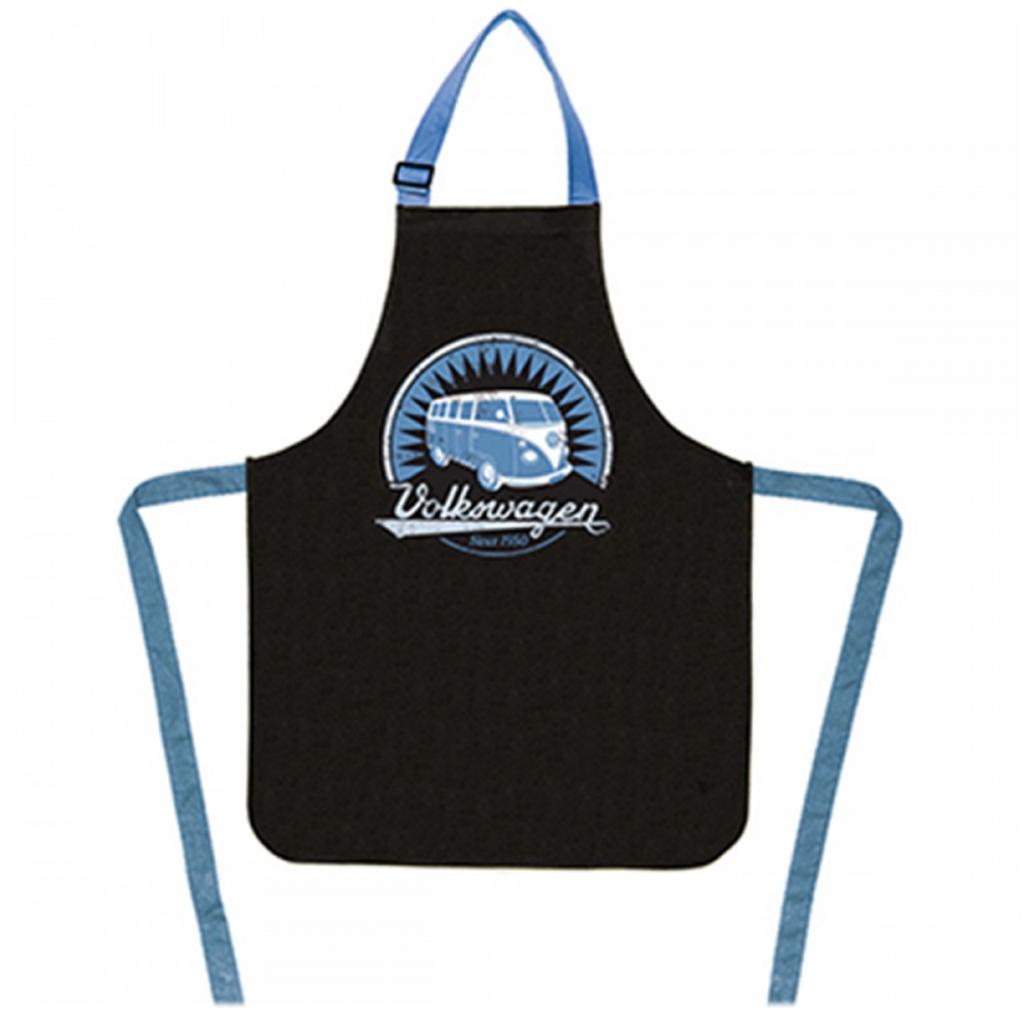 Volkswagen [R1752] - Designer Apron 'Volkswagen' Black Blue - 78x66. 5 Cm
