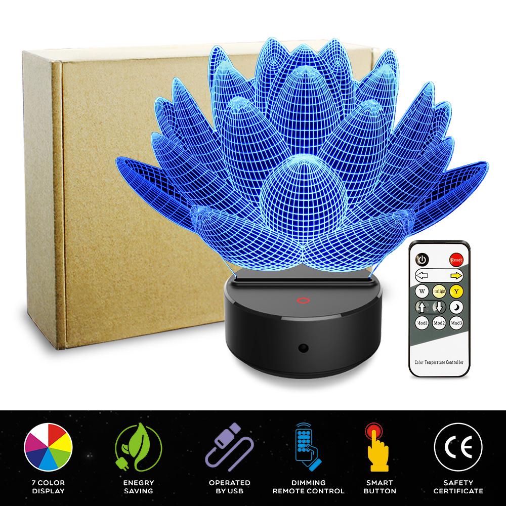 2022 Acrylic 3D Led Cordless Sleeping Kid Bedroom Small Led Lamp Base Night Light With