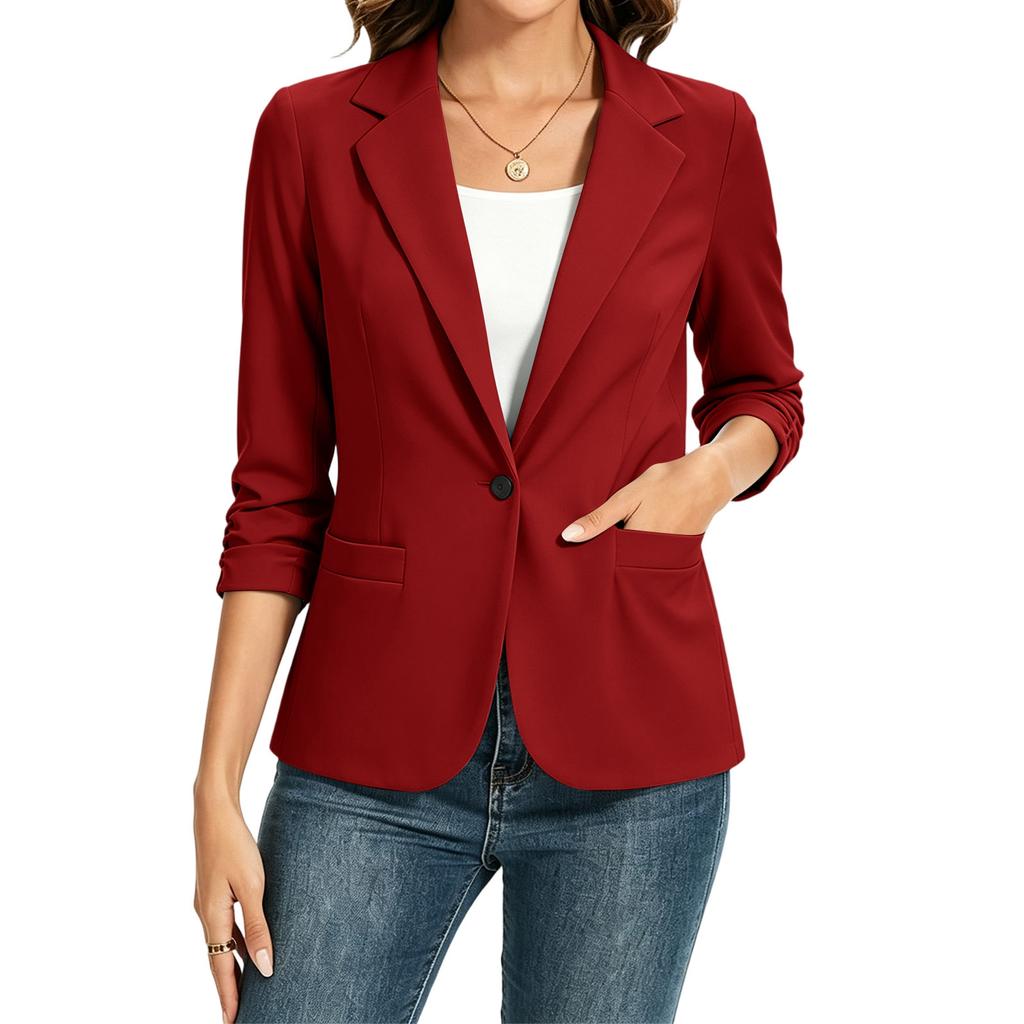 Женская цветная приталенная куртка для стиля business casual