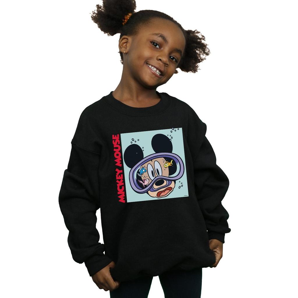 Disney Girls Mickey Mouse Under Water Sweatshirt