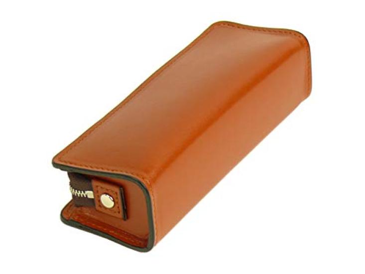 Кожаный пенал в оригинальной спецификации Excella молния [Кожаная подкладка. JP] чехол/ручка (коричневый) [Сделано в Японии] кожа/коровья кожа