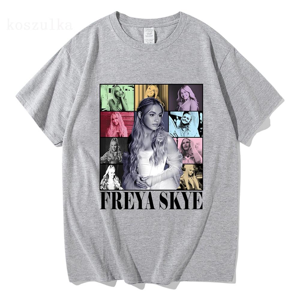 Silent TreatUnisext T Shirt Freya Skye Singer Graphic Oversized Y2k Tee Unisex Women Casual Cotton Harajuku Street Hip Hop Clothes Tee