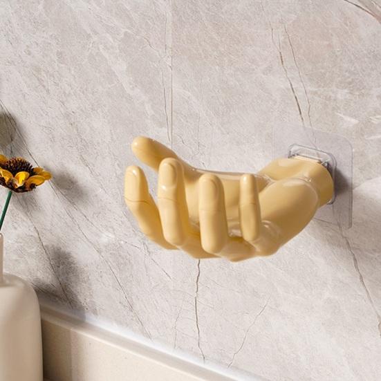 2 шт. крючок в форме руки, настенный держатель для мыла, простая установка, подвесной крючок для хранения без удара для дома, ванной комнаты