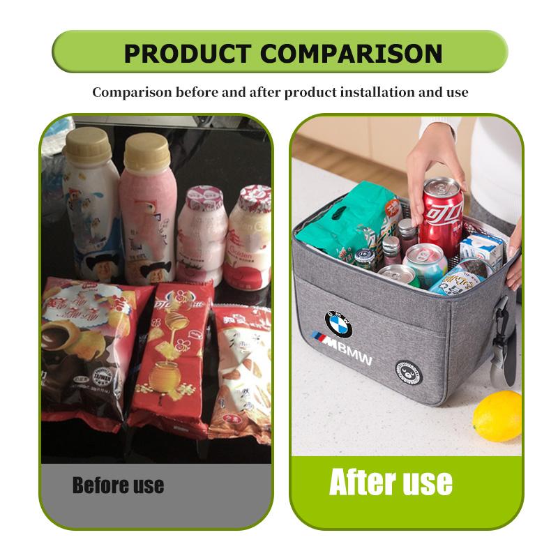 Insulated Lunch Bag Bento Pack Aluminum Foil Rice Bag Meal Pack For BMW M Sport M2 M3 M4 M5 M6 E46 E90 E60 F10 F20 E87 X3 X6