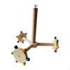 Bird Rotating Perch Toy,Bird Cage Accessories,Bird Stand,Wooden Parrots Wheel Toy for Conures