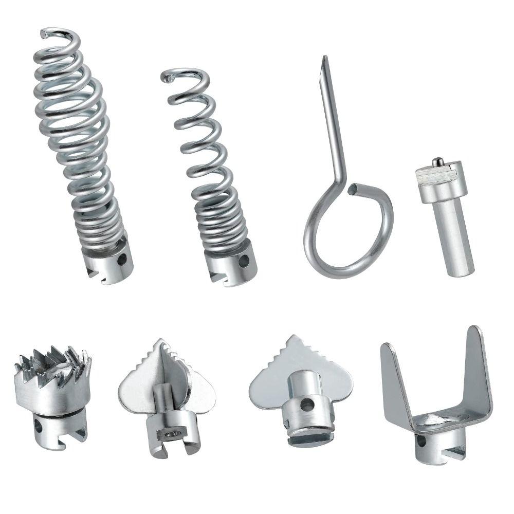 8 Pcs 16mm Pipe Dredge Cutter Heads Silver Drain Cleaning Tools Pipeline Dredging Machine