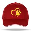 New Unisex Women Fashion Cute Dog Paw with Peach Heart Baseball Caps for Hip Hop Cotton Trucker Cap Bone Dad Hats