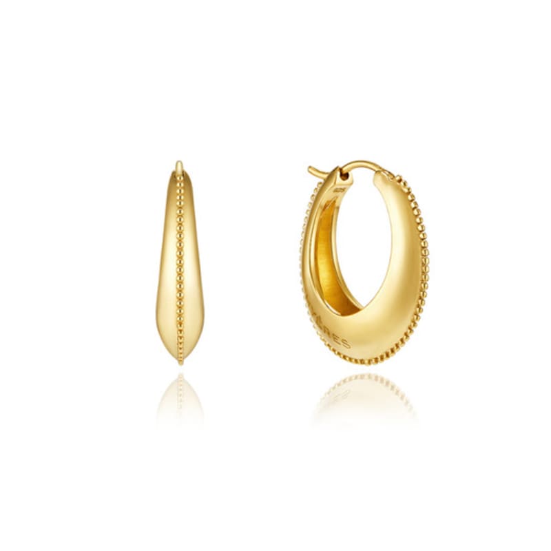 hyeres-lor champagne moon silver (Y) gout oval earrings M HL2E19242Y9XXX