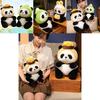 Adorable Panda Plush Toy With Ice Cream And Hamburger Delivery Outfit Perfect For Kids Birthday Gifts