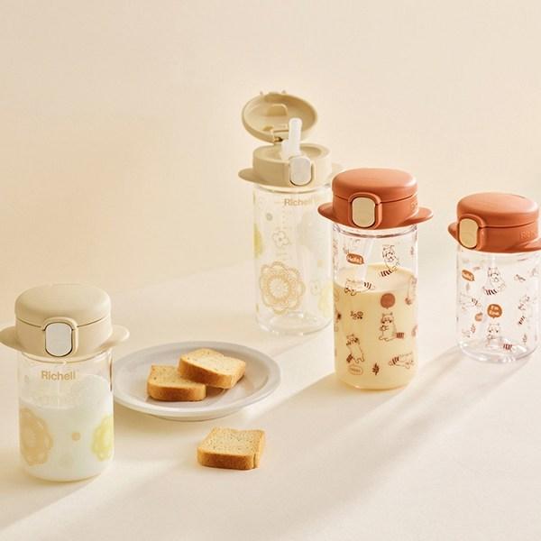 Richell AQ Slim Straw Cup R 160ml, Brown, 1 Piece