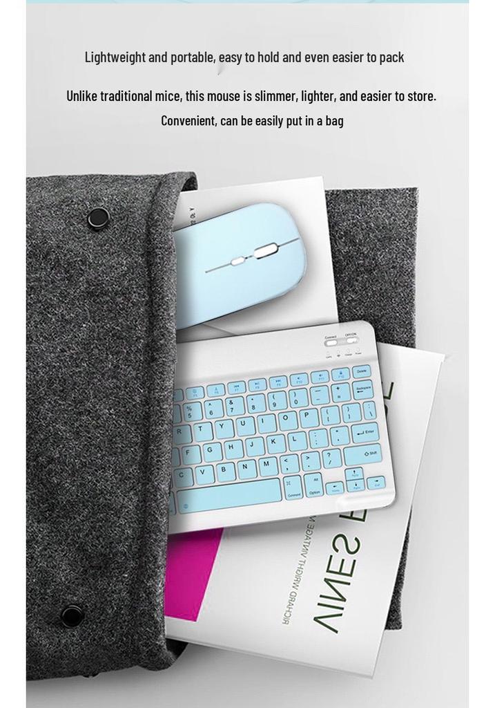 Bluetooth-клавиатура для iPad, телефона, планшета – 10-дюймовая, перезаряжаемая, совместимая с Apple, для настольного ввода