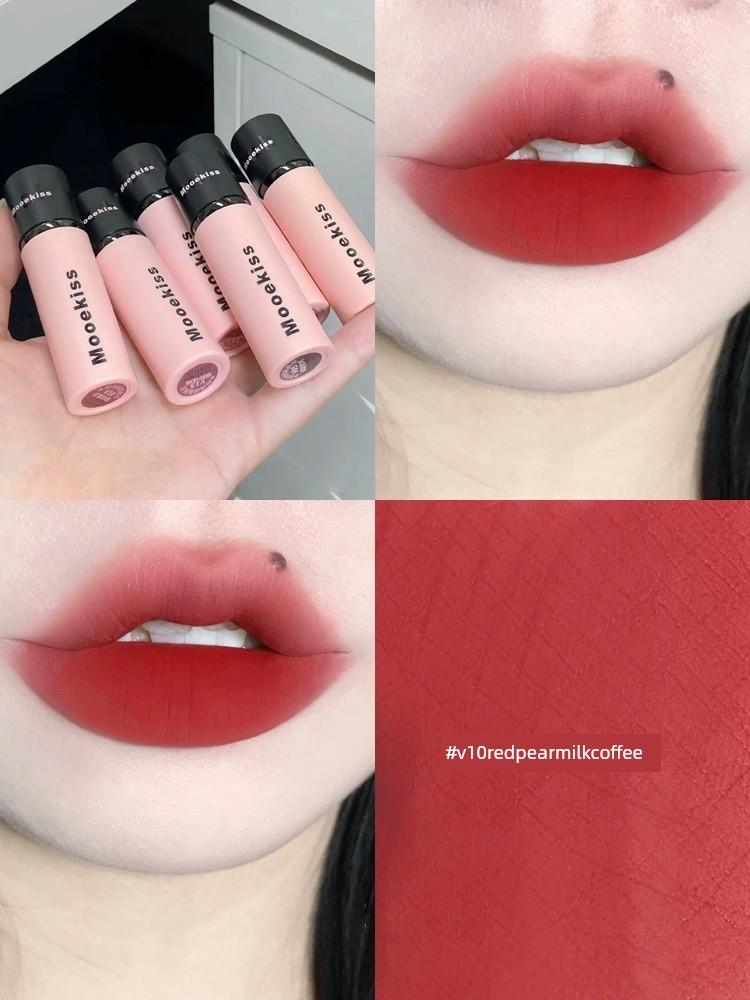 Mooekiss Lip Mud - Brightening Lipstick for a Natural Look, Affordable for Students, Matte Finish for Autumn and Winter