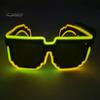 1 пара светящихся очков Солнцезащитные очки со светодиодной подсветкой Беспроводная громкая связь для танцев 4-режимная функция привода Очки для вечеринок Хэллоуин EDM Карнавальная подсветка