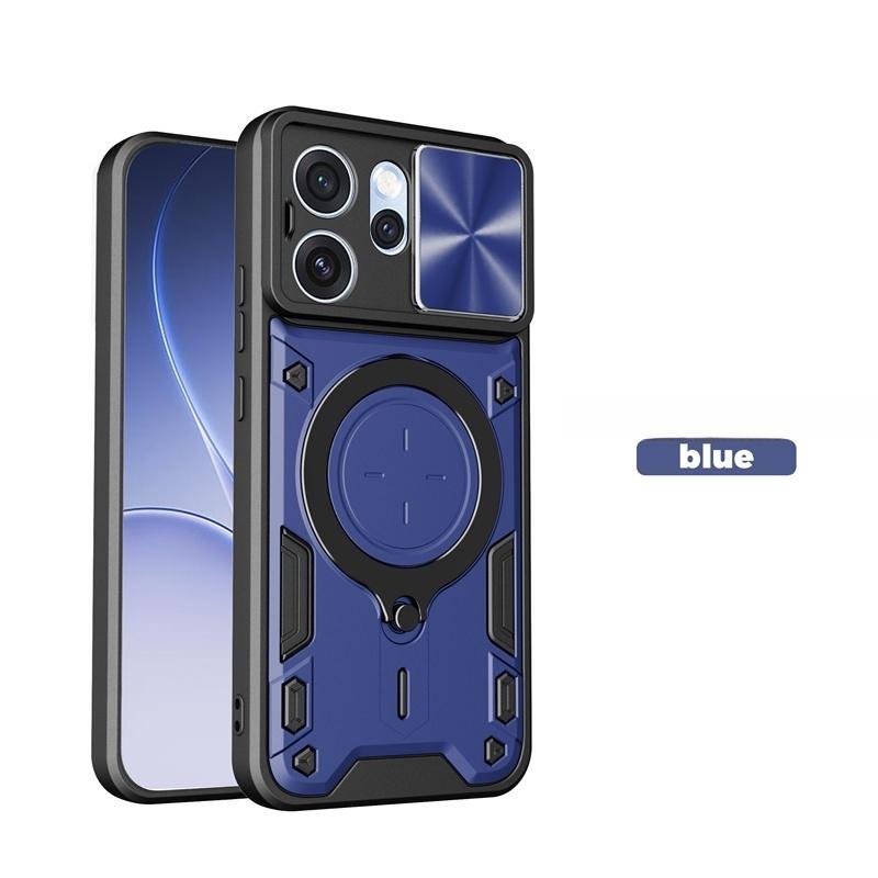 Для OPPO Reno 15 F FS 5G Бронированный чехол для телефона с защитой выдвижной камеры Для OPPO Reno 15 Pro Max Автомобильный магнитный держатель Металлическое кольцо Чехол