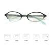 Fashion Retro Blue Green Oval Compact Frame Short Sighted Glasses Women'S Anti Blue Lamp Glasses New Style Myopia Eyeglasses